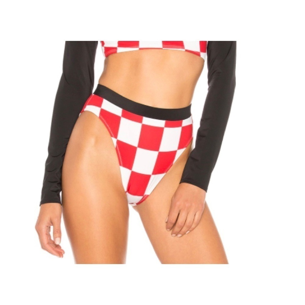 NEW Re/Done Solid & Striped Red Checkered Bottoms